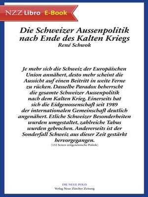 cover image of Die Schweizer Aussenpolitik nach Ende des Kalten Kriegs